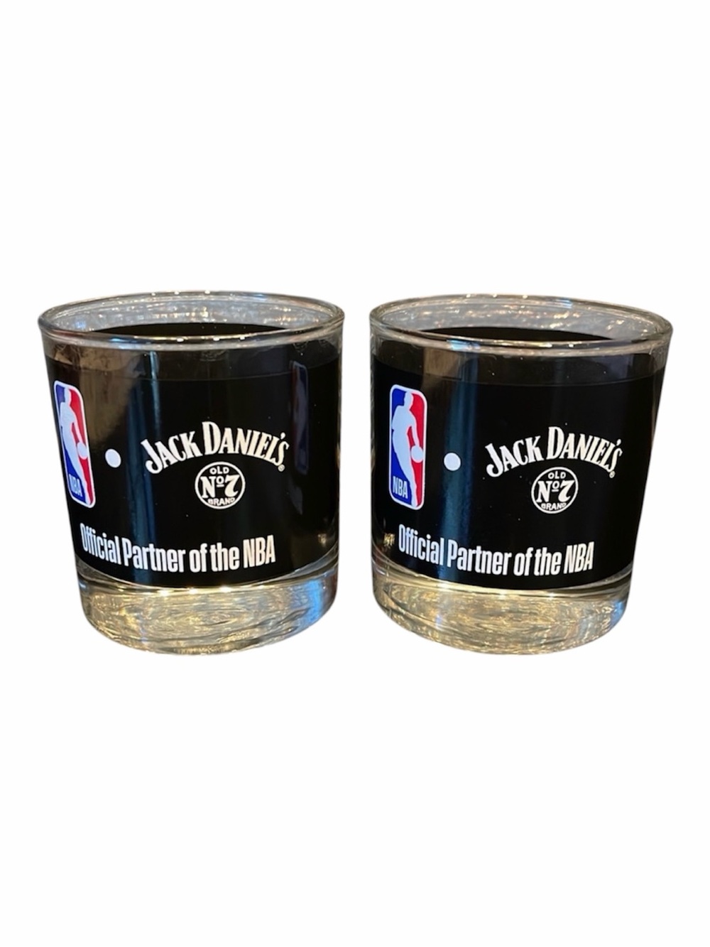 Jack Daniel’s NBA Promo Tumbler Rocks Glasses Tumbler Art Glass Low Ball Barware